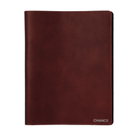 Personalized Leather Large Journal Cover: USA Made Monogrammed Notebook