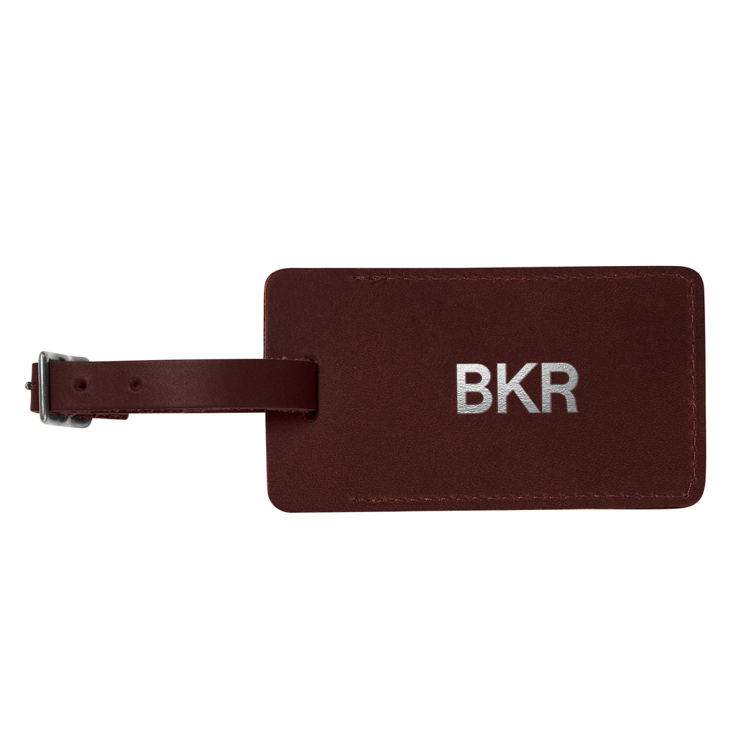 Personalized Sewn Leather Luggage Tag