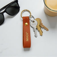 Personalized Leather Keychain