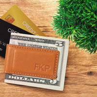 Personalized Leather Money Clip