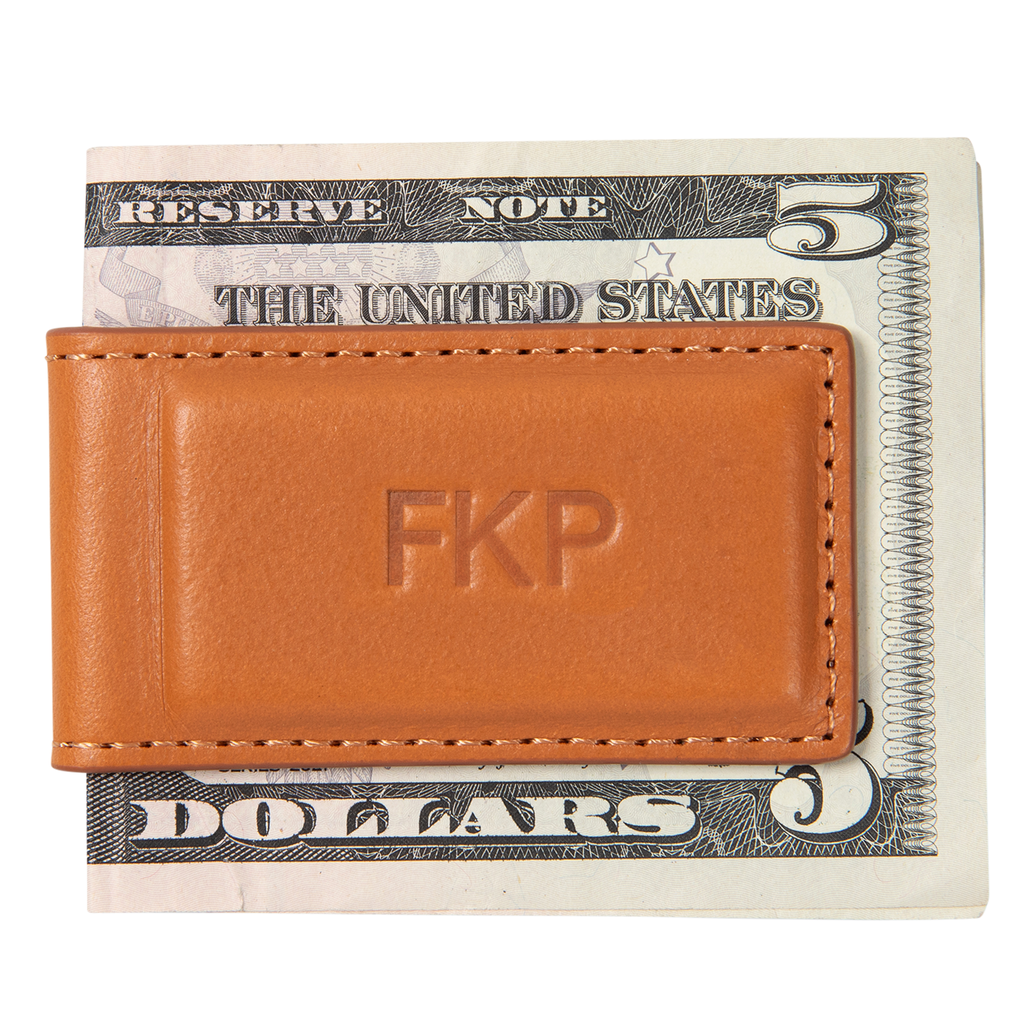 Personalized Leather Money Clip | Magnetic, Monogrammed