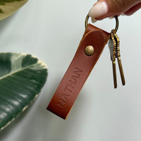 Personalized Leather Keychain