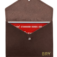 Personalized Full Grain Leather Mahh Jong Card Holder | Mah Jongg Score Card Case | Mahh Jong Gift for Women
