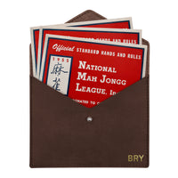 Personalized Leather Mahjong Card Holder