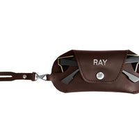 Personalized Leather Sunglasses Keychain