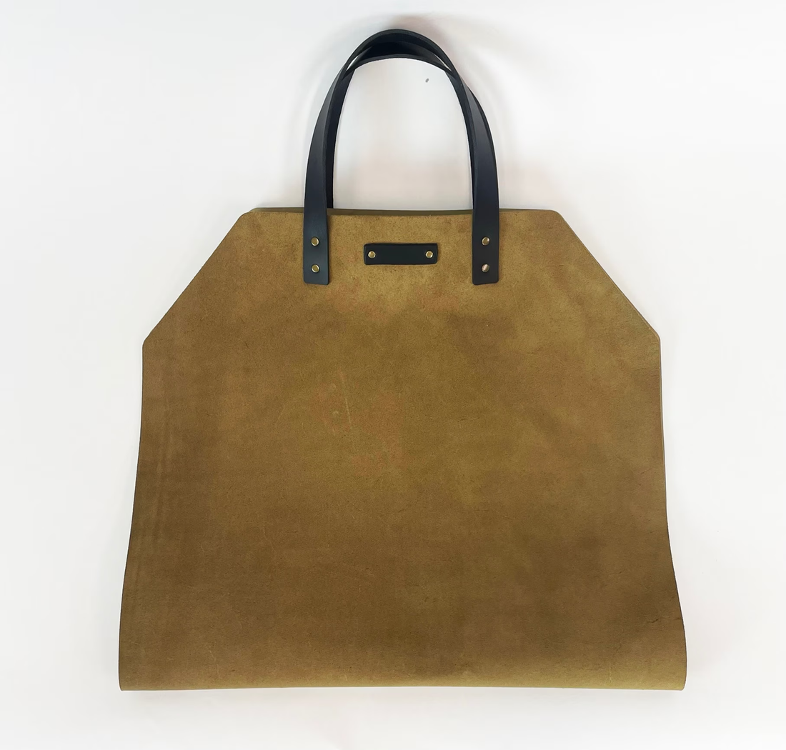 All Leather Log Carrier