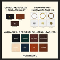 Personalized Leather Circle Key Fob