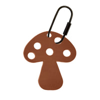 Handcrafted Leather Mushroom Bag Charm