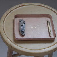 Molded Leather Valet Tray