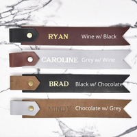 Two-Tone Personalized Leather Bookmark