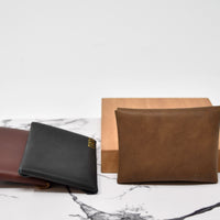 Personalized Leather Snap Card Wallet