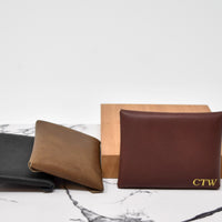 Personalized Leather Snap Card Wallet