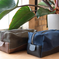 Personalized Canvas and Leather Dopp Kit