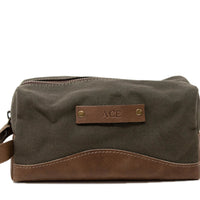 Personalized Canvas and Leather Dopp Kit