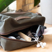 Personalized Canvas and Leather Dopp Kit