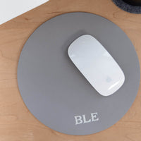 Personalized Round Leather Mouse Pad