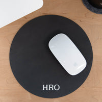 Personalized Round Leather Mouse Pad