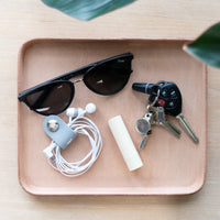 Molded Leather Valet Tray.