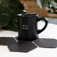 Personalized Leather Hexagon Coasters - Set of 4