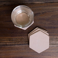 Personalized Leather Hexagon Coasters - Set of 4