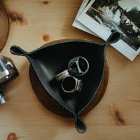 Personalized Leather Ring Tray