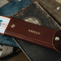 Personalized Leather Pencil Case