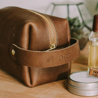 Personalized Leather Dopp Kit
