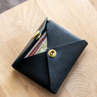 Personalized Leather Snap Card Wallet