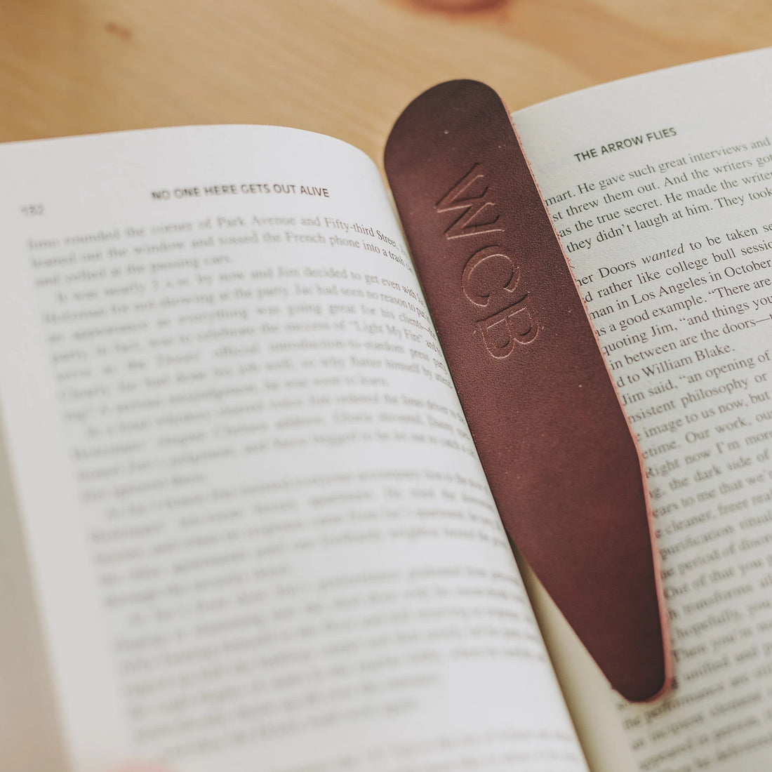 Personalized Leather Bookmark