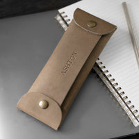 Personalized Leather Pencil Case