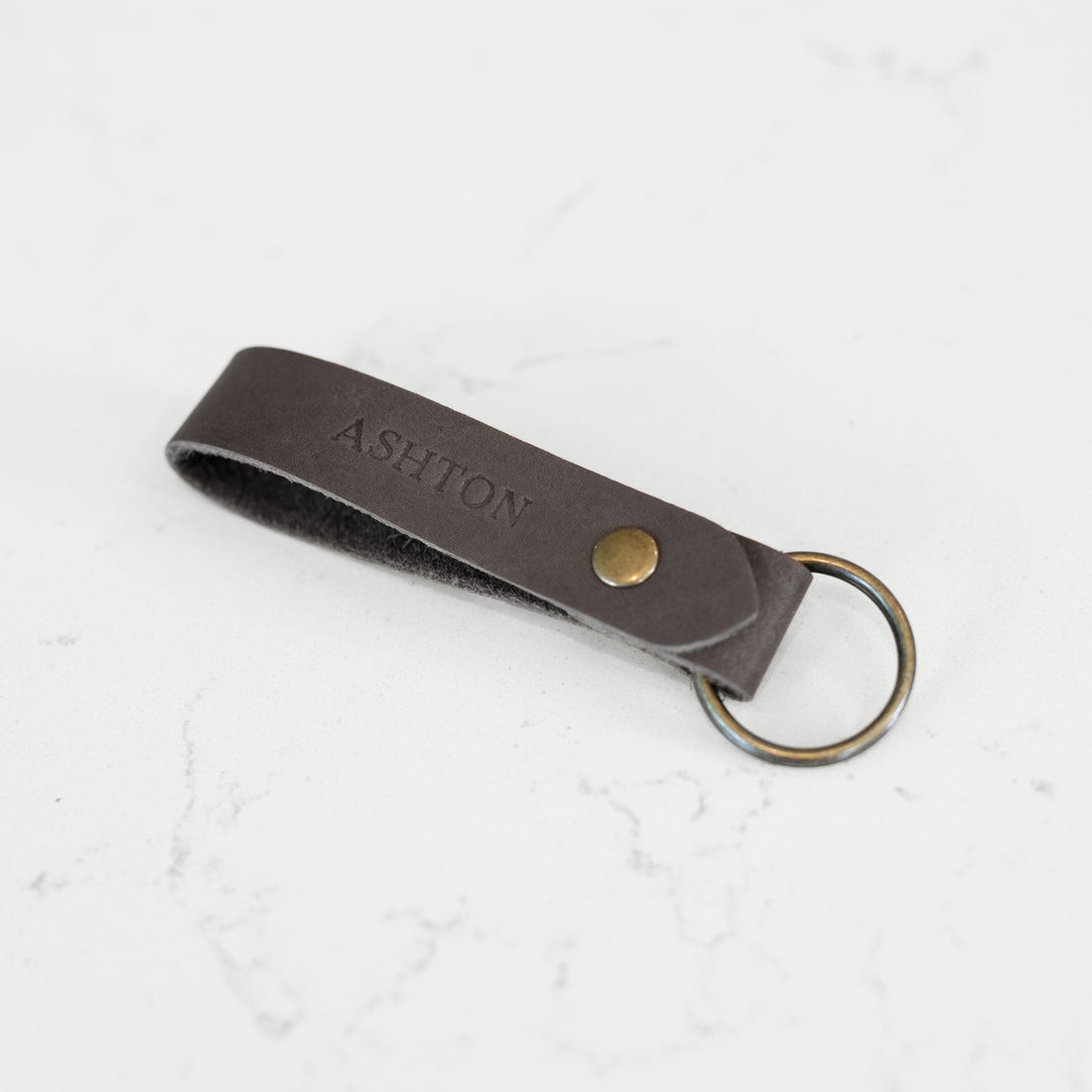 Personalized Leather Keychain