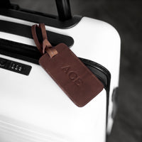 Personalized Sewn Leather Luggage Tag