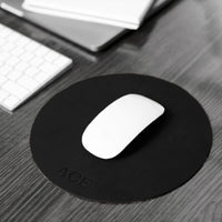 Personalized Round Leather Mouse Pad