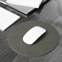 Personalized Round Leather Mouse Pad