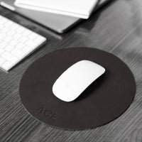 Personalized Round Leather Mouse Pad