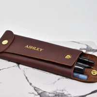 Personalized Leather Pencil Case