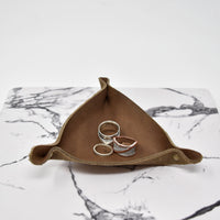 Personalized Leather Ring Tray