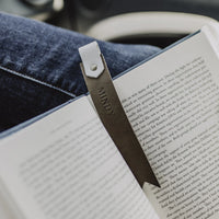 Two-Tone Personalized Leather Bookmark