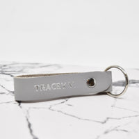 Double Sided Personalized Leather Keychain