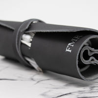 Tech Accessory Roll. Leather Cord Organizer. Personalized Tech Case. Personalized Leather Gift. Cable Roll. Cable Organizer. Tech Organizer.