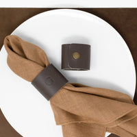 Personalized Leather Napkin Ring. Leather Napkin Holder. Leather Ring. Table Decor. Leather Decor. Set of 2. Snap Napkin Ring. Made in USA.