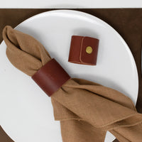 Personalized Leather Napkin Ring. Leather Napkin Holder. Leather Ring. Table Decor. Leather Decor. Set of 2. Snap Napkin Ring. Made in USA.