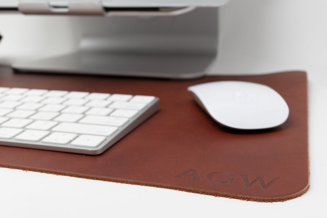 Personalized Leather Desk pad. Monogrammed Desk Pad. Leather Desk Mat. Customized Desk Pad. Desk Blotter. Leather Desk Blotter. Made in USA.