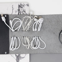 Tech Accessory Roll. Leather Cord Organizer. Personalized Tech Case. Personalized Leather Gift. Cable Roll. Cable Organizer. Tech Organizer.