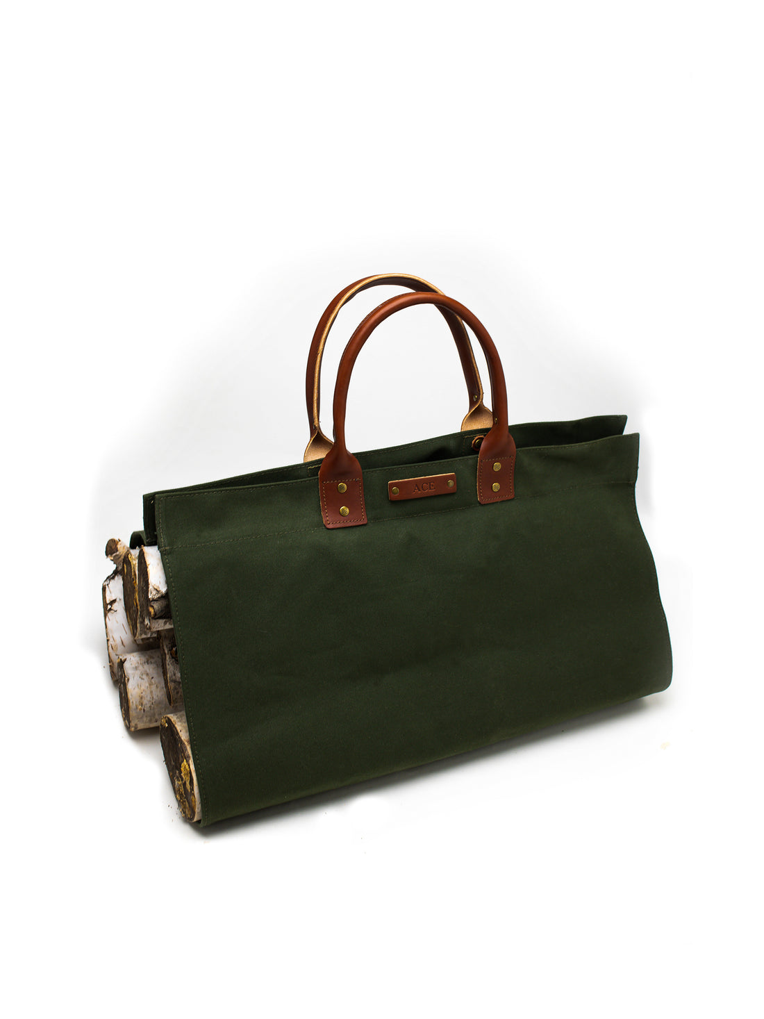 Personalized Canvas Log Carrier