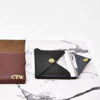 Personalized Leather Snap Card Wallet