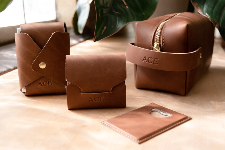 Personalized Leather Groomsman Gifts