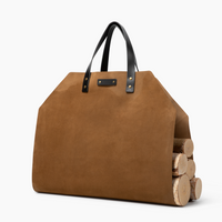 All Leather Log Carrier