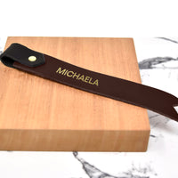 Two-Tone Personalized Leather Bookmark