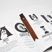 Two-Tone Personalized Leather Bookmark